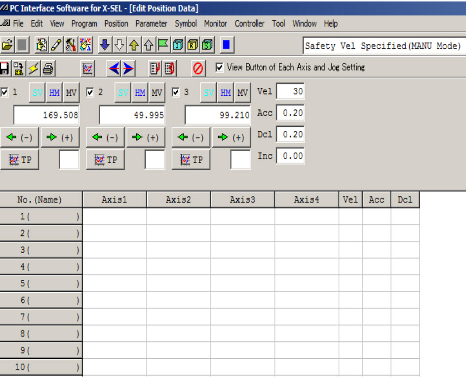 Teach robot positions